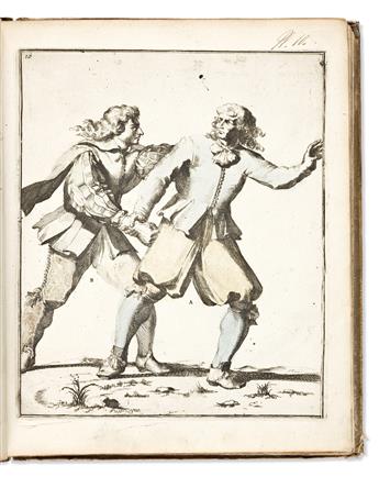 Petter, Nicolaes (1624-1672) illus. Romeyn de Hooghe (1645-1708) Klare Onderrichtinge der Voortreffelijcke Worstel-Konst.